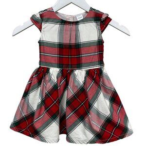 CARTERS Red Plaid Holiday Dress 2T Toddler Girls Christmas Special Occasion Cott